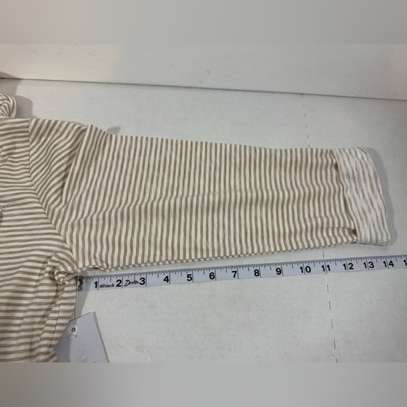 Women’s White & Brown  Blouse 3/4 Sleeve Croft And Barrow, Size L - Picture 11 of 11